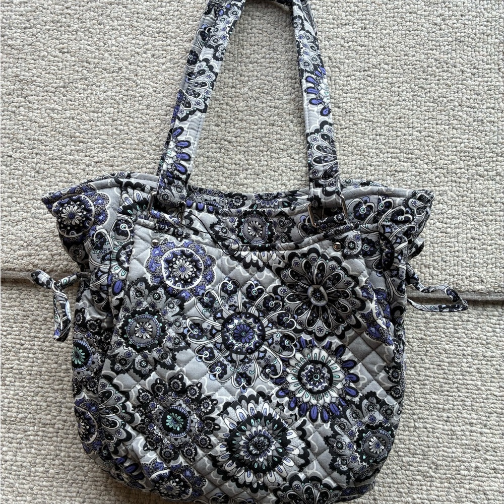 Vera Bradley Black and Gray Floral Tote